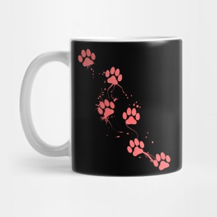 Red Cat Paws Running Over A Purrsday Mug